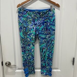 Lilly Pulitzer Vibrant Blue and Green Leggings